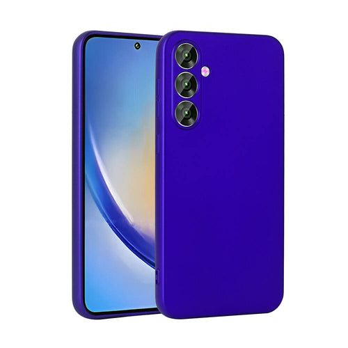 Galaxy A35 Kılıf Zore Premier Silikon Kılıf - Saks Mavi