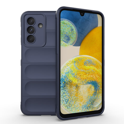 Galaxy A36 Kılıf Esnek TPU Oyuklu Arka Yüzey Tasarımlı Zore Etnik Silikon Kılıf - Lacivert
