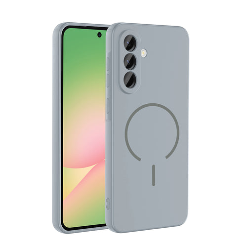 Galaxy A36 Kılıf M-safe Şarj Özellikli Zore Meta Kılıf - Titanyum-Gri