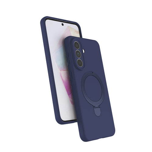 Galaxy A37 Kılıf M-safe Şarj Özellikli Standlı Zore Samara Kılıf - Lacivert