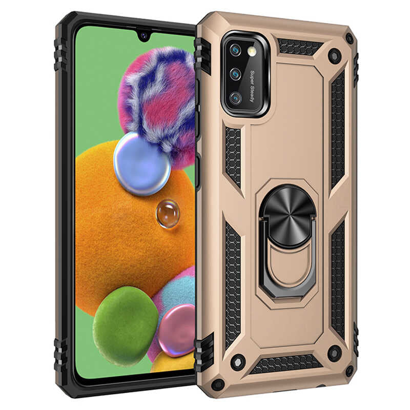 Galaxy A41 Kılıf Zore Vega Kılıf - Gold
