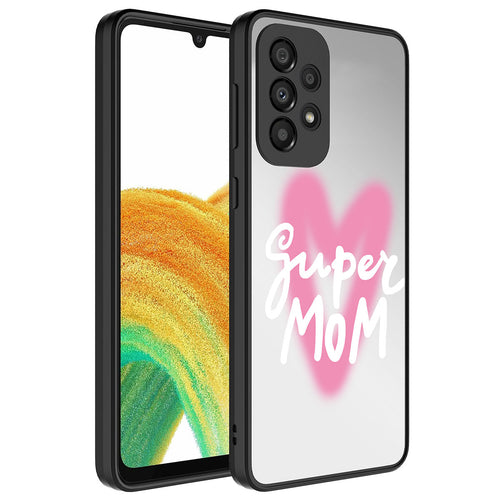 Galaxy A52 Kılıf Aynalı Desenli Kamera Korumalı Parlak Zore Mirror Kılıf - Süper Anne