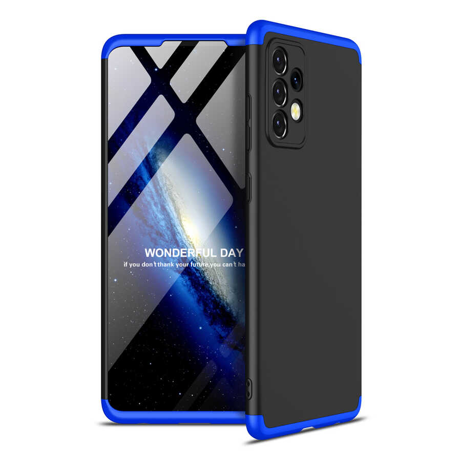 Galaxy A52 Kılıf Zore Ays Kılıf - Siyah-Mavi