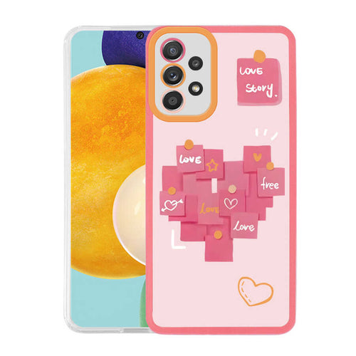 Galaxy A52 Kılıf Zore M-Fit Desenli Kılıf - Love Story No2