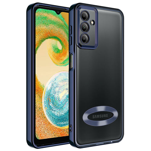 Galaxy A54 Kılıf Kamera Korumalı Logo Gösteren Zore Omega Kılıf - Lacivert