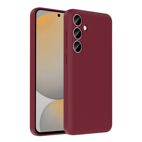Galaxy A55 Kılıf Kamera Korumalı Kartlık Hazneli Zore Vitra Kılıf - Mürdüm