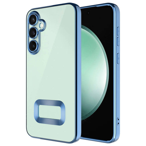 Galaxy A55 Kılıf Kamera Korumalı Logo Gösteren Zore Omega Kılıf - Sierra Mavi
