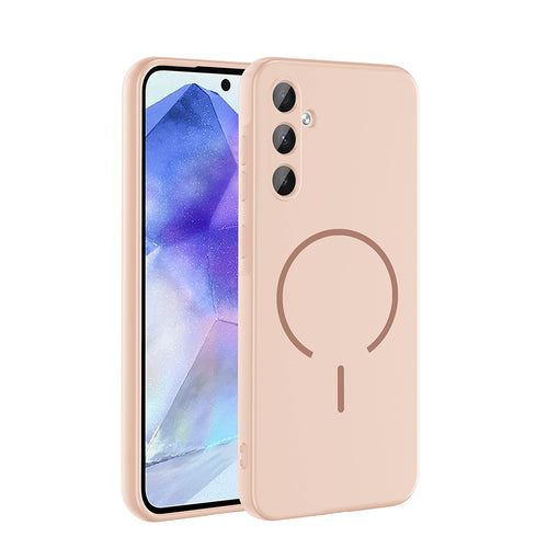 Galaxy A55 Kılıf M-safe Şarj Özellikli Zore Meta Kılıf - Pembe