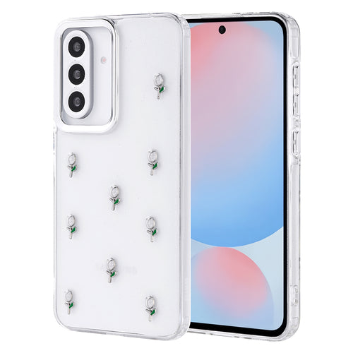 Galaxy A56 Kılıf Airbag Tasarımlı Simli Şeffaf Zore Kutup Kılıf - Lale