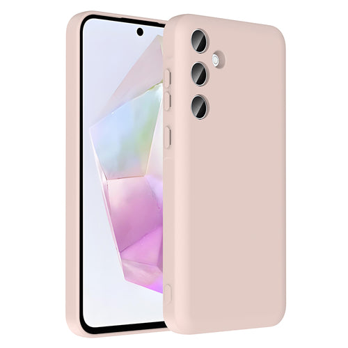 Galaxy A56 Kılıf Kamera Korumalı Kartlık Hazneli Zore Vitra Kılıf - Pembe