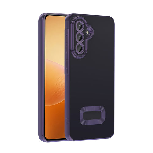 Galaxy A56 Kılıf Kamera Korumalı Logo Gösteren Zore Omega Kılıf - Derin Mor