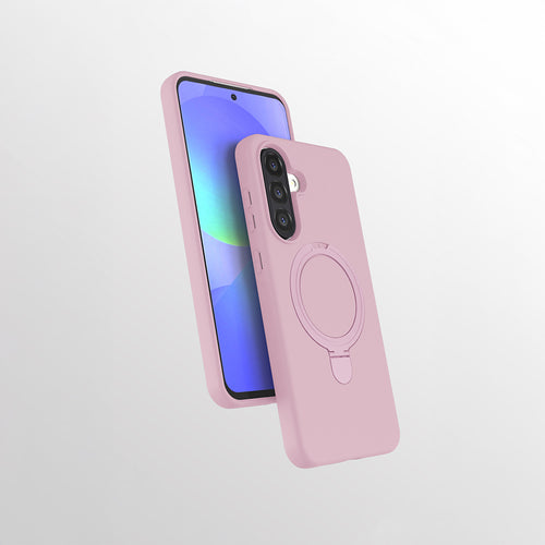 Galaxy A56 Kılıf M-safe Şarj Özellikli Standlı Zore Samara Kılıf - Pembe
