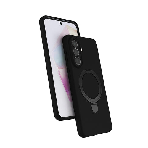 Galaxy A57 Kılıf M-safe Şarj Özellikli Standlı Zore Samara Kılıf - Siyah
