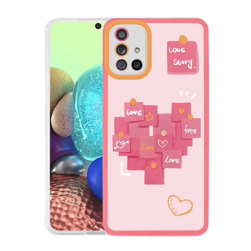 Galaxy A71 Kılıf Zore M-Fit Desenli Kılıf - Love Story No2