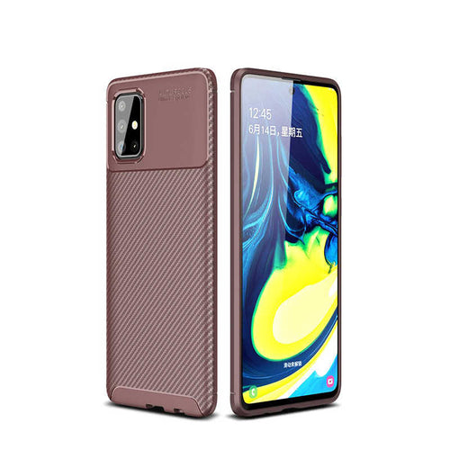 Galaxy A71 Kılıf Zore Negro Silikon Kılıf - Kahverengi