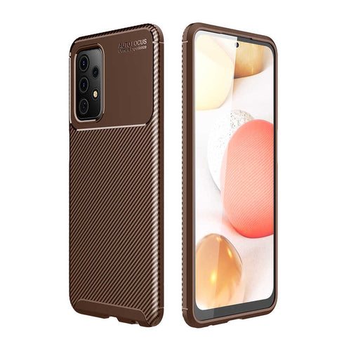 Galaxy A72 Kılıf Zore Negro Silikon Kılıf - Kahverengi