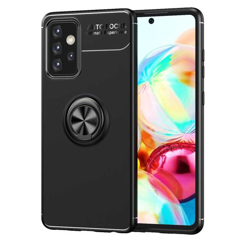 Galaxy A72 Kılıf Zore Ravel Silikon Kılıf - Siyah