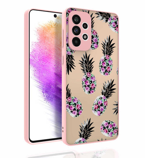 Galaxy A73 Kılıf Desenli Kamera Korumalı Parlak Zore Nora Kılıf - NO1