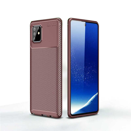 Galaxy A81 (Note 10 Lite) Kılıf Zore Negro Silikon Kılıf - Kahverengi
