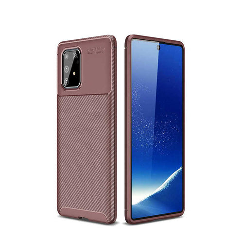 Galaxy A91 (S10 Lite) Kılıf Zore Negro Silikon Kılıf - Kahverengi