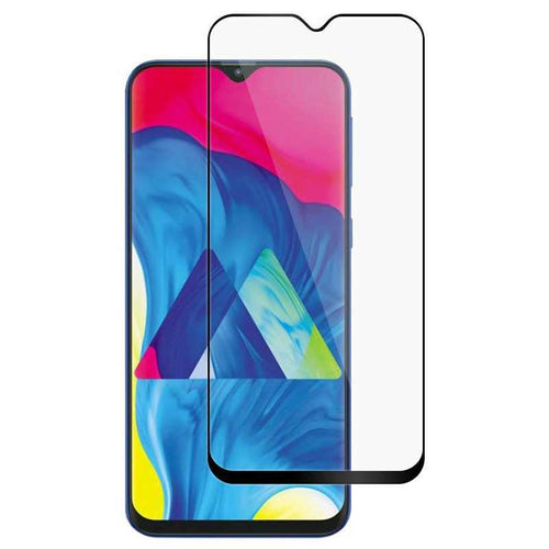 Galaxy M10S Zore Kenarları Kırılmaya Dayanıklı Cam Ekran Koruyucu - Siyah