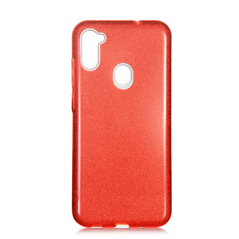 Galaxy M11 Kılıf Zore Shining Silikon - Kırmızı