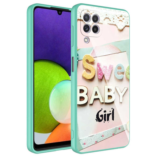 Galaxy M12 Kılıf Kamera Korumalı Desenli Sert Silikon Zore Epoksi Kılıf - NO5
