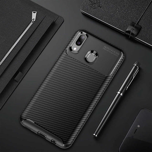 Galaxy M20 Kılıf Zore Negro Silikon Kılıf - Siyah