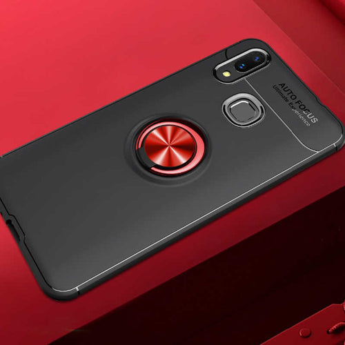Galaxy M20 Kılıf Zore Ravel Silikon Kılıf - Siyah-Kırmızı