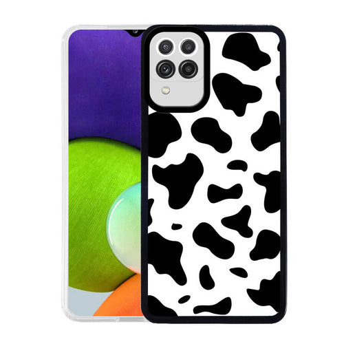 Galaxy M22 Kılıf Zore M-Fit Desenli Kılıf - Cow No1