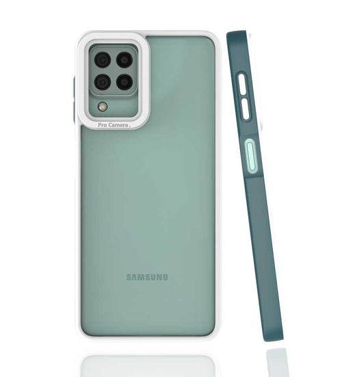 Galaxy M22 Kılıf Zore Mima Kılıf - Koyu Yeşil
