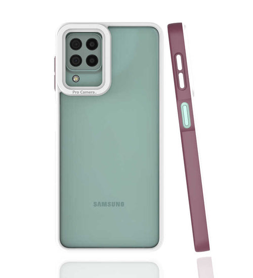 Galaxy M22 Kılıf Zore Mima Kılıf - Mürdüm