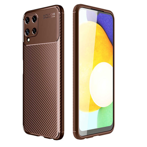 Galaxy M22 Kılıf Zore Negro Silikon Kılıf - Kahverengi