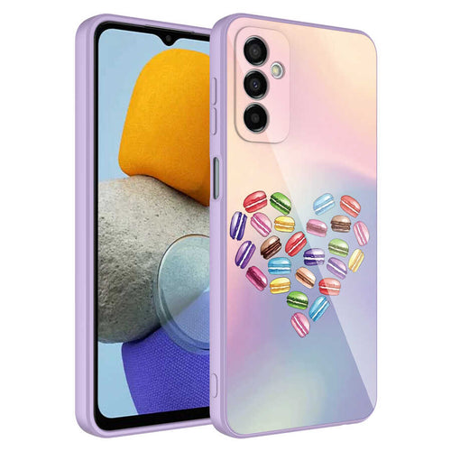 Galaxy M23 Kılıf Kamera Korumalı Desenli Sert Silikon Zore Epoksi Kılıf - NO1
