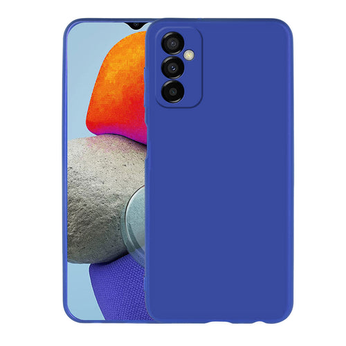 Galaxy M23 Kılıf Zore Premier Silikon Kılıf - Saks Mavi
