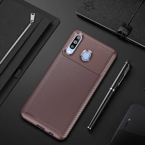 Galaxy M30 Kılıf Zore Negro Silikon Kılıf - Kahverengi