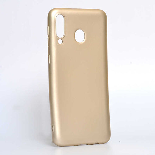 Galaxy M30 Kılıf Zore Premier Silikon Kılıf - Gold