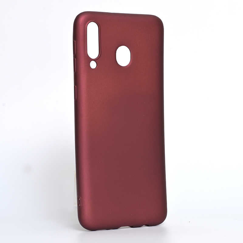 Galaxy M30 Kılıf Zore Premier Silikon Kılıf - Mürdüm