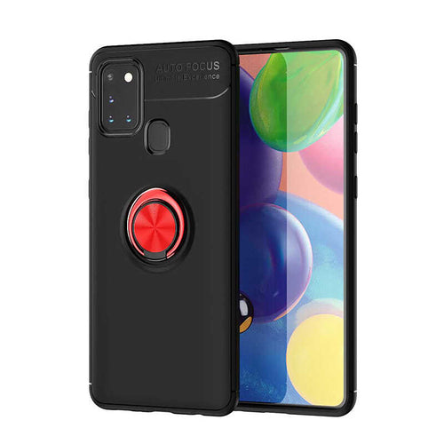 Galaxy M31 Kılıf Zore Ravel Silikon Kılıf - Siyah-Kırmızı