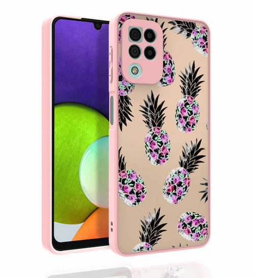 Galaxy M32 Kılıf Desenli Kamera Korumalı Parlak Zore Nora Kılıf - NO1