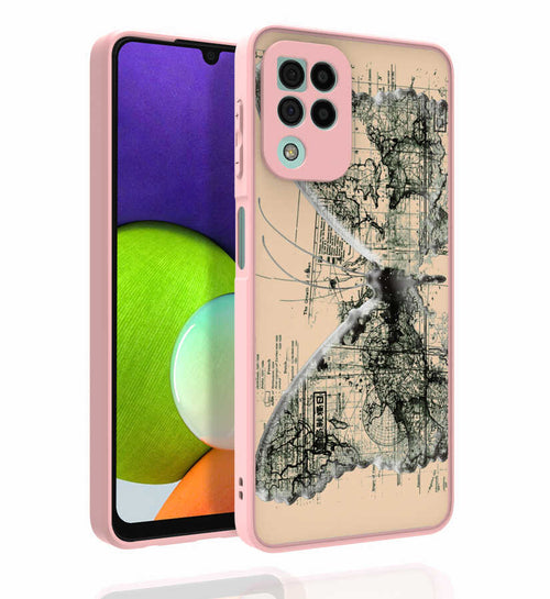 Galaxy M32 Kılıf Desenli Kamera Korumalı Parlak Zore Nora Kılıf - NO4