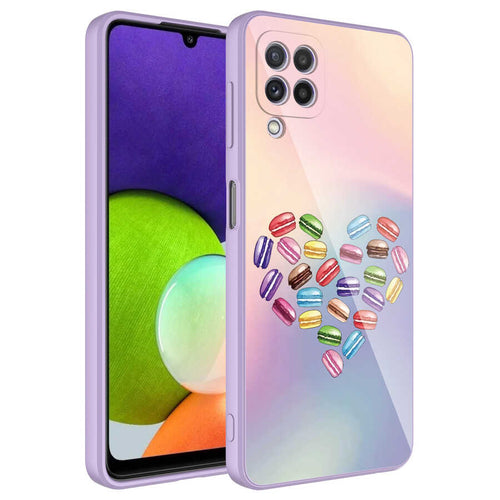 Galaxy M32 Kılıf Kamera Korumalı Desenli Sert Silikon Zore Epoksi Kılıf - NO1