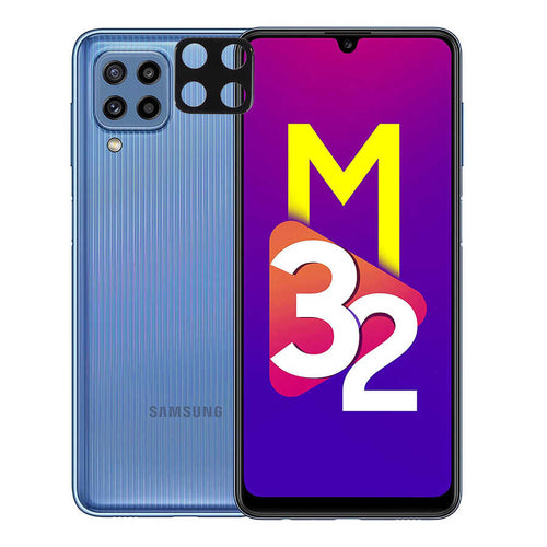 Galaxy M32 Zore 3D Kamera Camı - Siyah