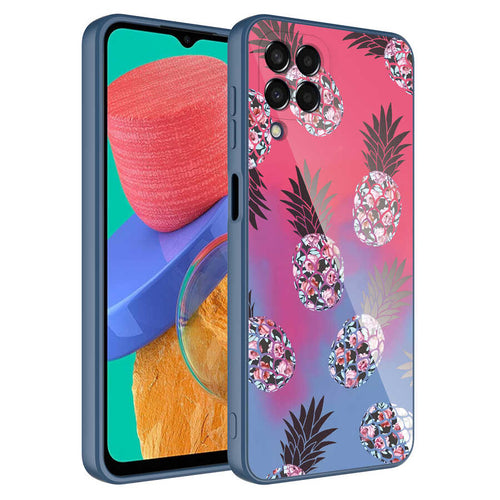 Galaxy M33 Kılıf Kamera Korumalı Desenli Sert Silikon Zore Epoksi Kılıf - NO3