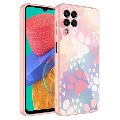 Galaxy M33 Kılıf Kamera Korumalı Desenli Sert Silikon Zore Epoksi Kılıf - NO4