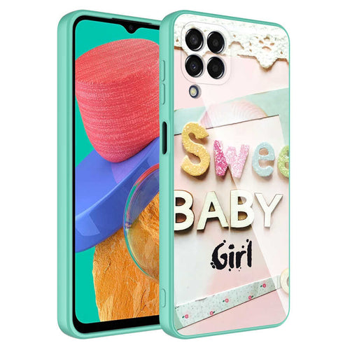Galaxy M33 Kılıf Kamera Korumalı Desenli Sert Silikon Zore Epoksi Kılıf - NO5