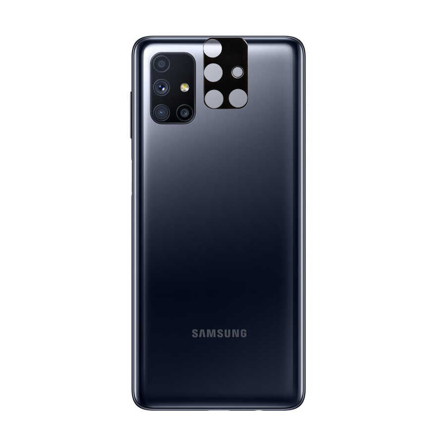 Galaxy M51 Zore 3D Kamera Camı - Siyah