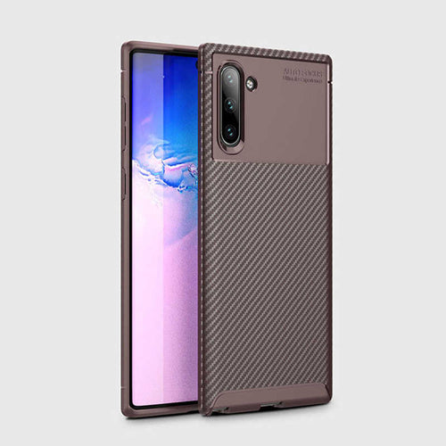 Galaxy Note 10 Kılıf Zore Negro Silikon Kılıf - Kahverengi