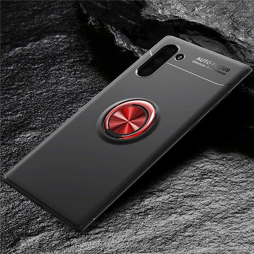 Galaxy Note 10 Kılıf Zore Ravel Silikon Kılıf - Siyah-Kırmızı