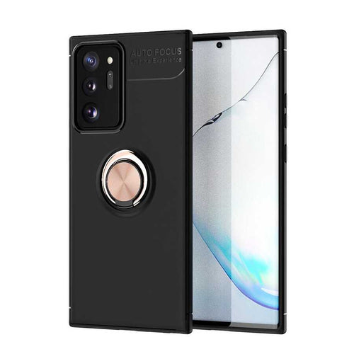 Galaxy Note 20 Ultra Kılıf Zore Ravel Silikon Kılıf - Siyah-Rose Gold